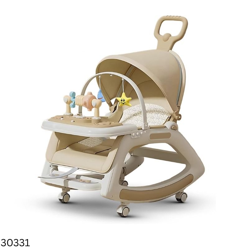 5 in 1 Baby Dining Rocking Chair with Wheels (8)